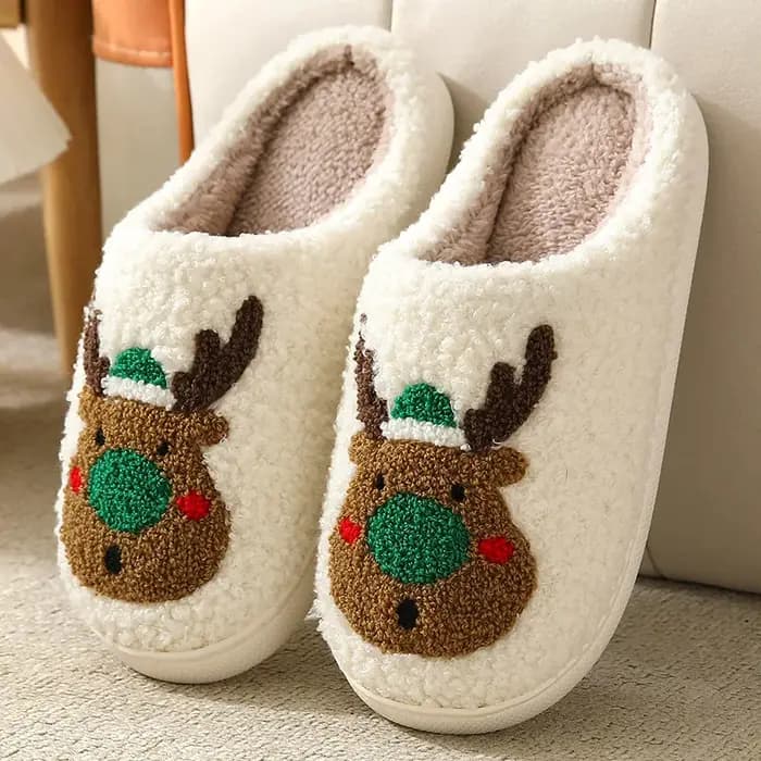 Pantoufles en coton œil du diable pour l'automne et l'hiver