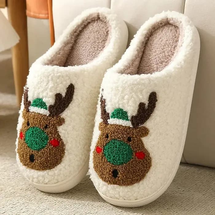 Pantoufles en coton œil du diable pour l'automne et l'hiver