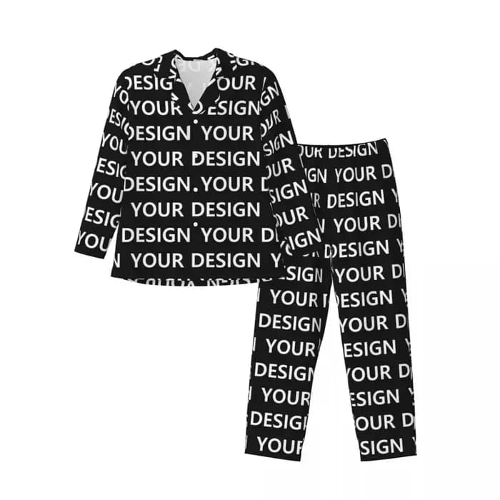 Pyjamas pour hommes ajouter des vêtements de nuit de chambre de conception personnalisé bricolage fait votre Image deux pièces pyjama ample ensembles manches longues surdimensionné costume de maison
