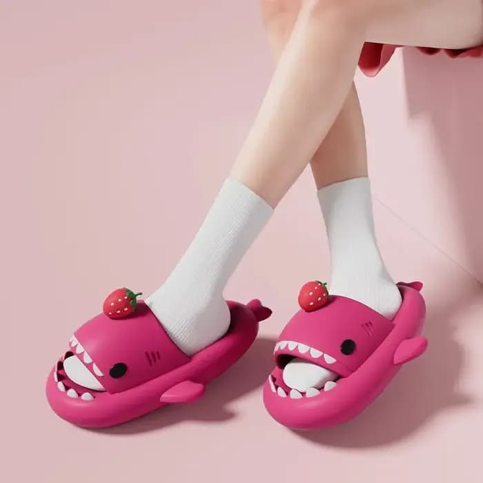 2025 mignon Panda bricolage requin pantoufles femmes hommes été plate-forme chaussures nuit brillant lanterne