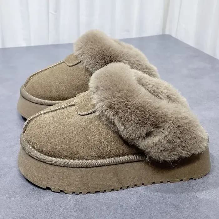 Chaussures confortables à enfiler pour femmes garder au chaud pantoufles De neige femmes plate-forme