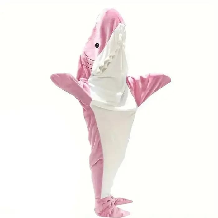 Pyjama combinaison à capuche requin de dessin animé