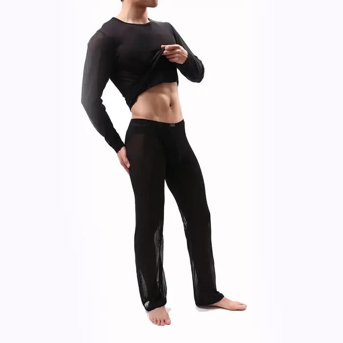 Ensemble pyjama en maille pour hommes – Vêtements de détente doux et respirants à séchage rapide