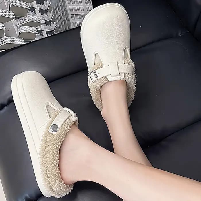 Pantoufles Birken à doublure en peluche pour femmes