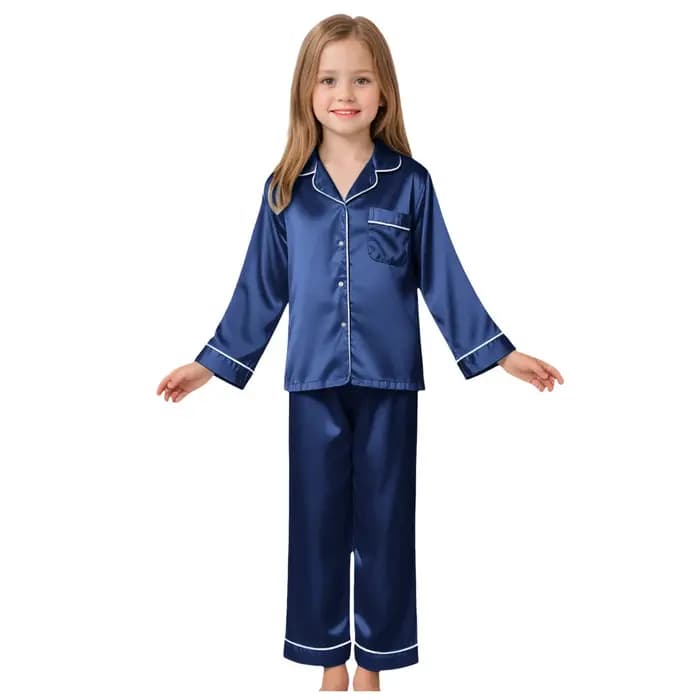 Ensemble pyjama 2 pièces en soie pour filles
