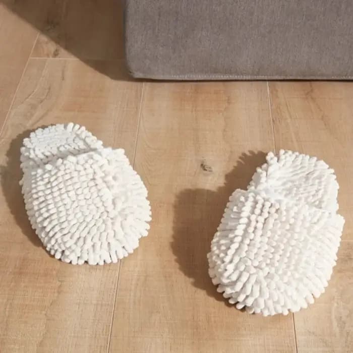 Pantoufles absorbantes en Chenille pour succion d'eau