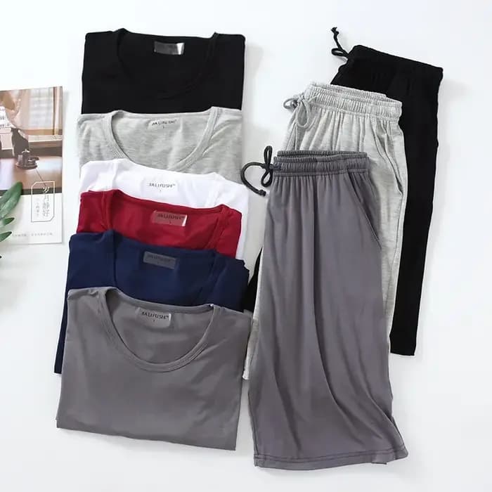 Pyjama d'Été à Manches Courtes pour Homme