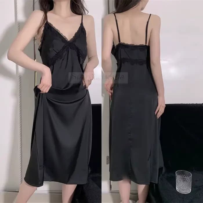 Élégant femme nuisette & Robe ensemble longue peignoir chemise de nuit Sexy dentelle garniture