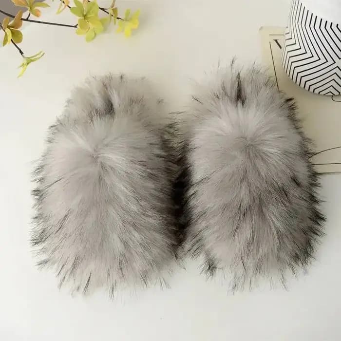 2025 nouveau Style pantoufles en fausse fourrure pour femmes automne/hiver maison