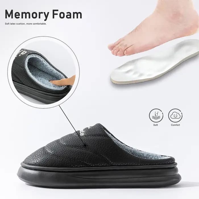 Pantoufle chaude pour hommes EVA mousse à mémoire de forme maison confortable coussin de créateur hiver chaussures d'intérieur de haute qualité