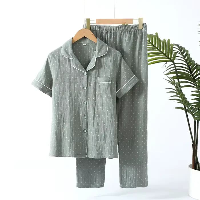 Ensemble pyjama en gaze 100% coton doux pour femmes