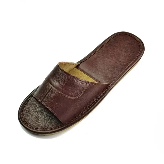 Pantoufles en cuir pour hommes