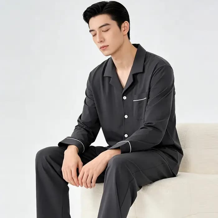 Ensemble de pyjamas en coton pour hommes