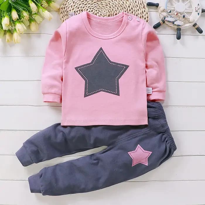 Pyjama et pantalon long pour bébé fille de 0 à 6 ans, vêtements de maison, t-shirt, sous-vêtements,