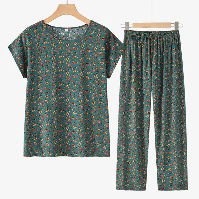 5XL grande taille femmes pyjamas imbibés nouveau coton rayonne vêtements de nuit à manches courtes pantalon capri