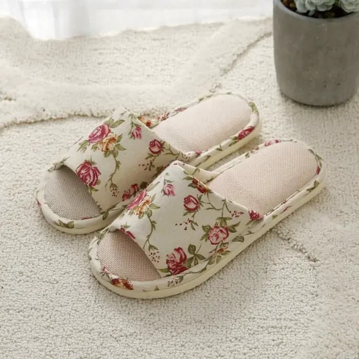 Pantoufles d'intérieur en lin pour hommes et femmes
