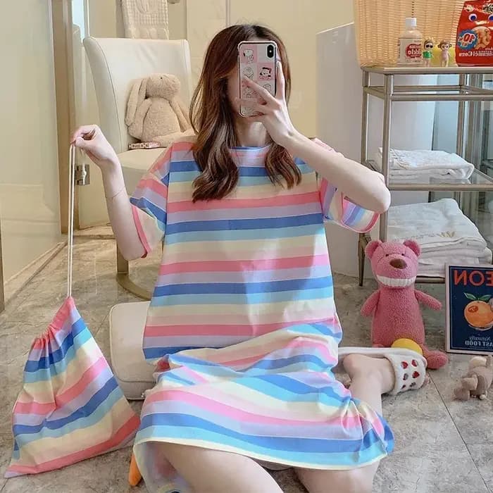 Robe de nuit mignonne à motifs de dessins animés pour femmes