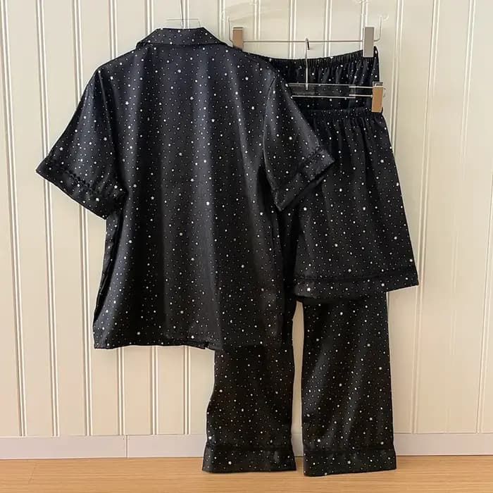 Pyjama scintillant à manches courtes 2026 pour femme