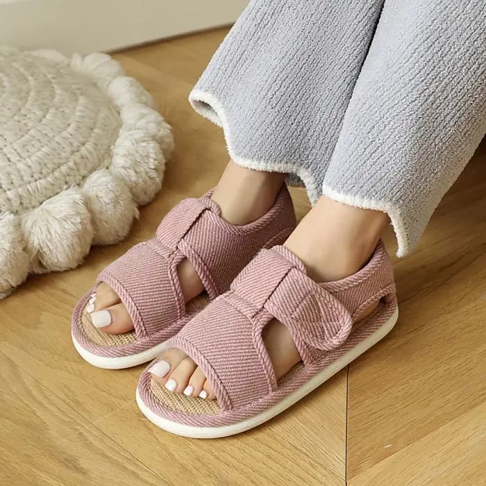 Chaussons en lin antidérapants pour la maison