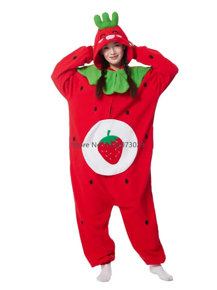 Onesieshow Fruit Kigurumi Pyjamas Halloween Onesie Adulte Enfants Dessin Animé Citrouille Avocat Pyjama Cosplay Fête Femmes Hommes Homewear