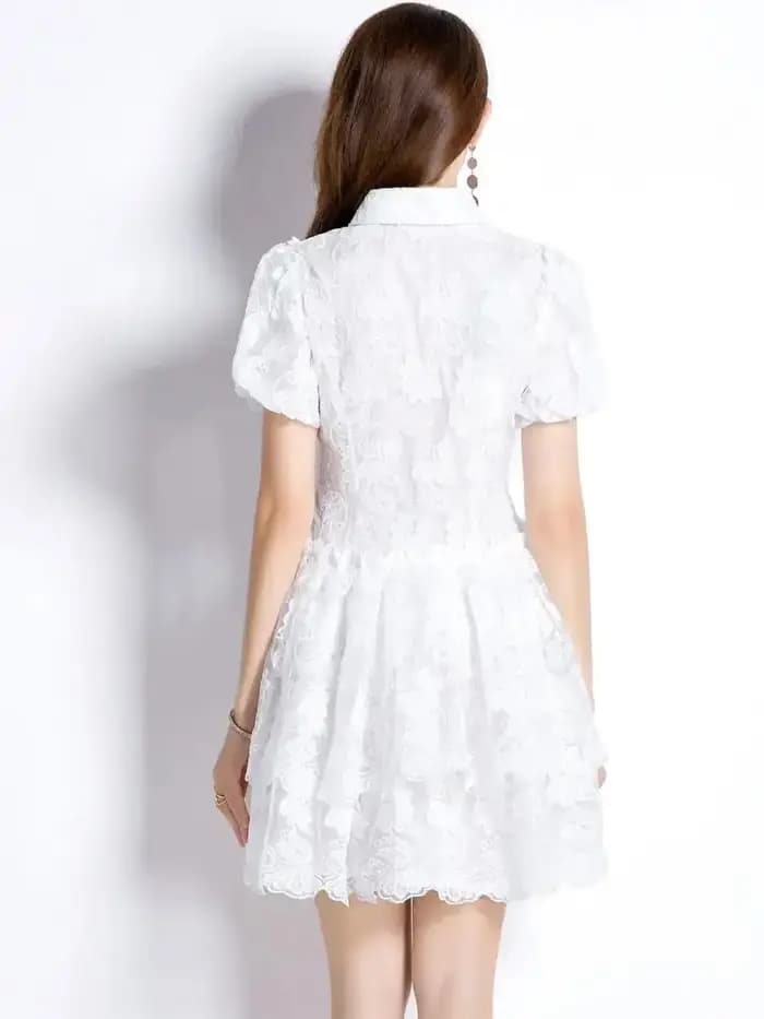 Mini robe à volants en cascade pour femmes