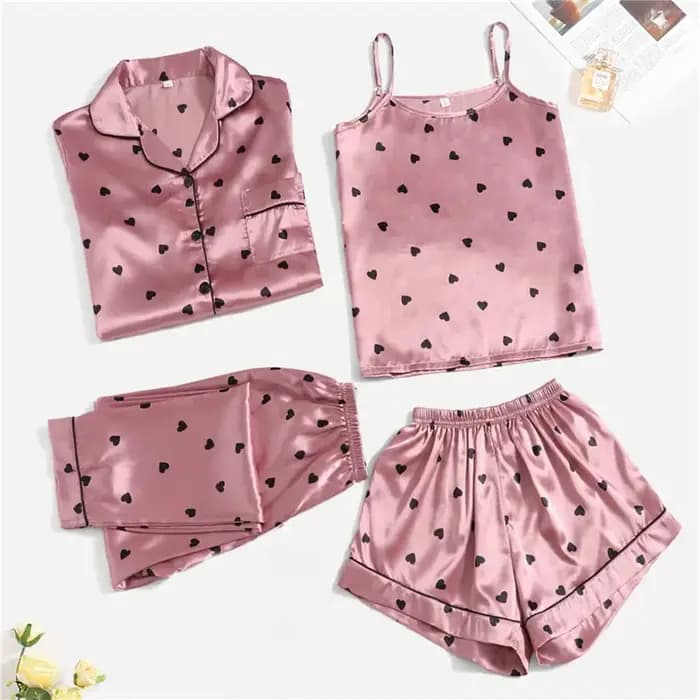 Ensemble pyjama 4 pièces pour femmes