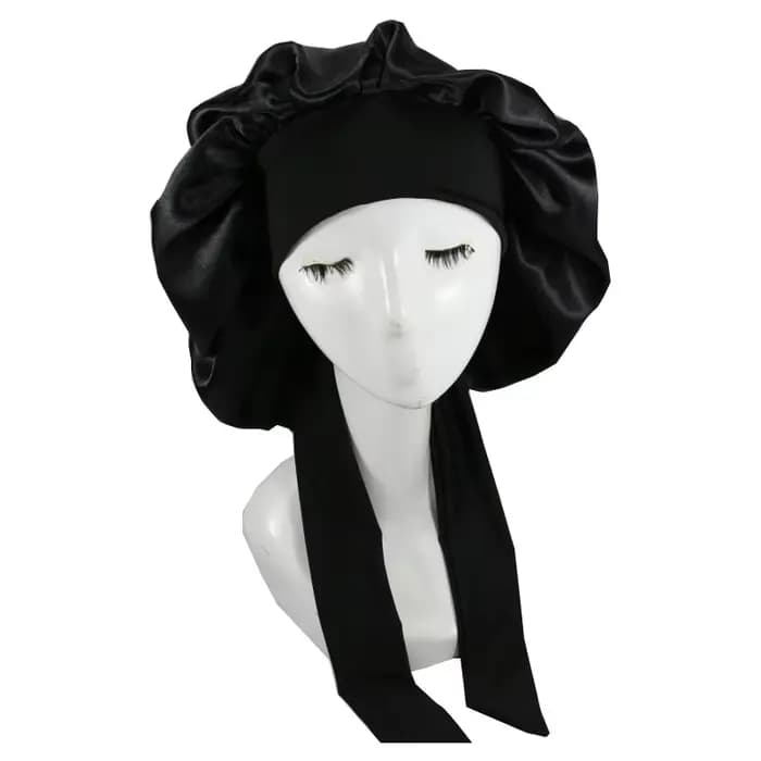 Femmes Satin solide chapeau De couchage nuit Bonnet De sommeil soins capillaires