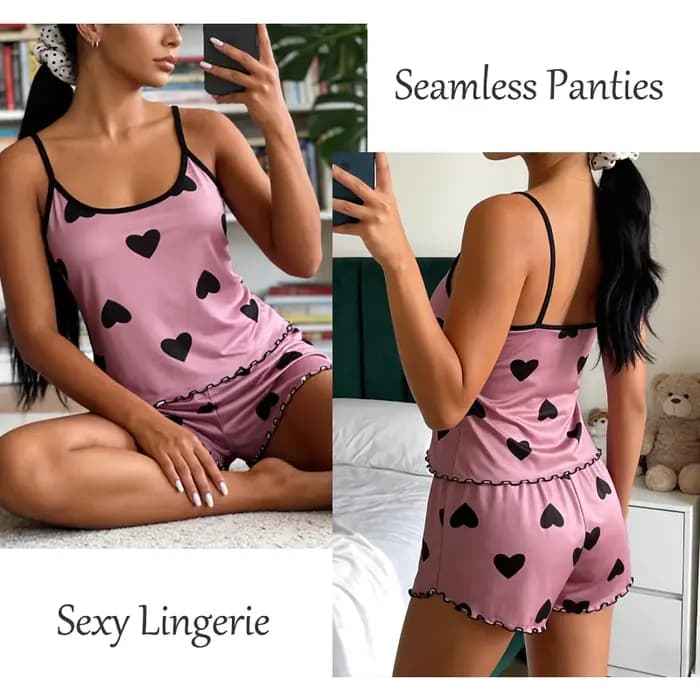 Ensemble pyjama d'été décontracté 2 pièces pour femme