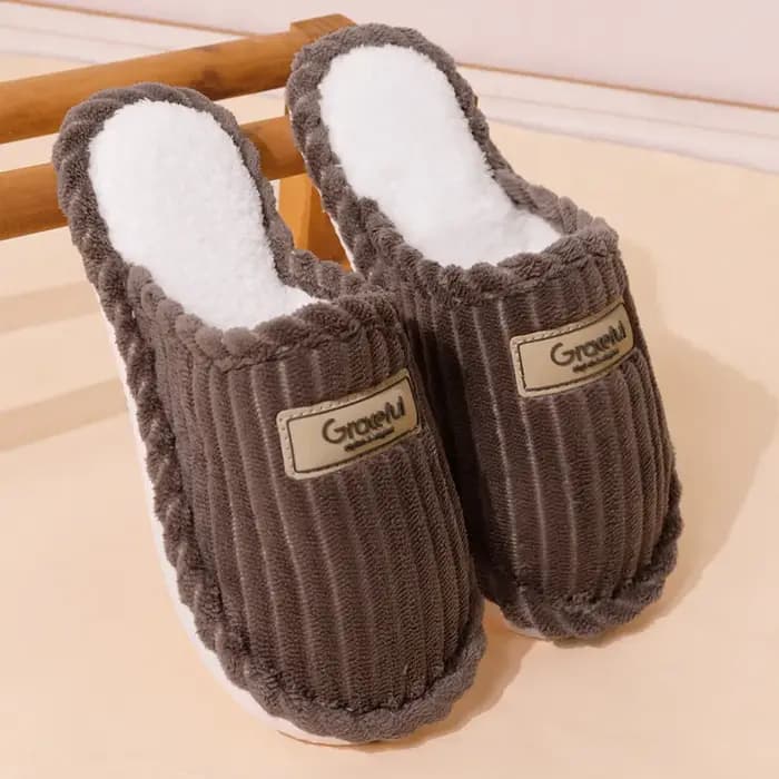 Pantoufles de maison confortables à semelle souple pour femmes, pantoufles d'hiver légères et chaude