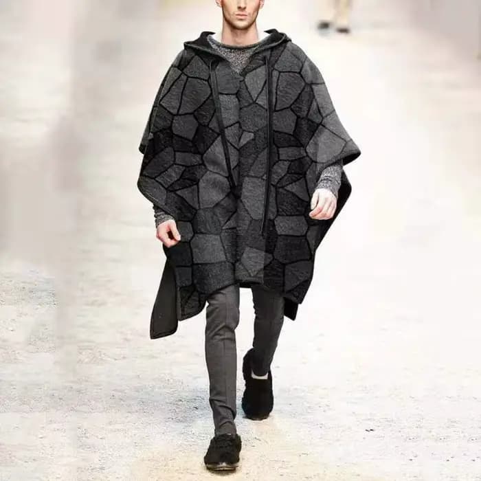 Poncho à capuche surdimensionné pour hommes et femmes