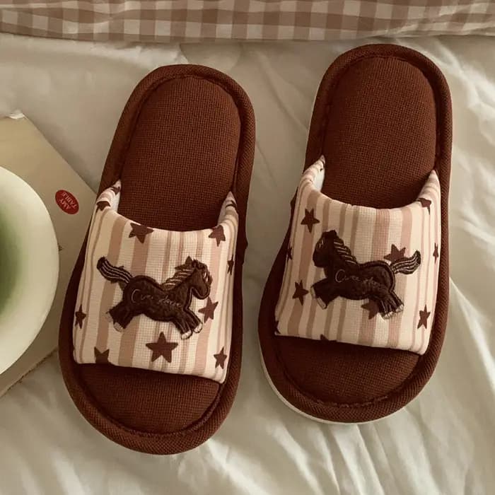 Pantoufles d'intérieur en fourrure pour femmes et hommes, motif animaux mignons, décontractées, tout