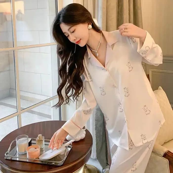 Ensemble de pyjamas Jacquard à manches longues