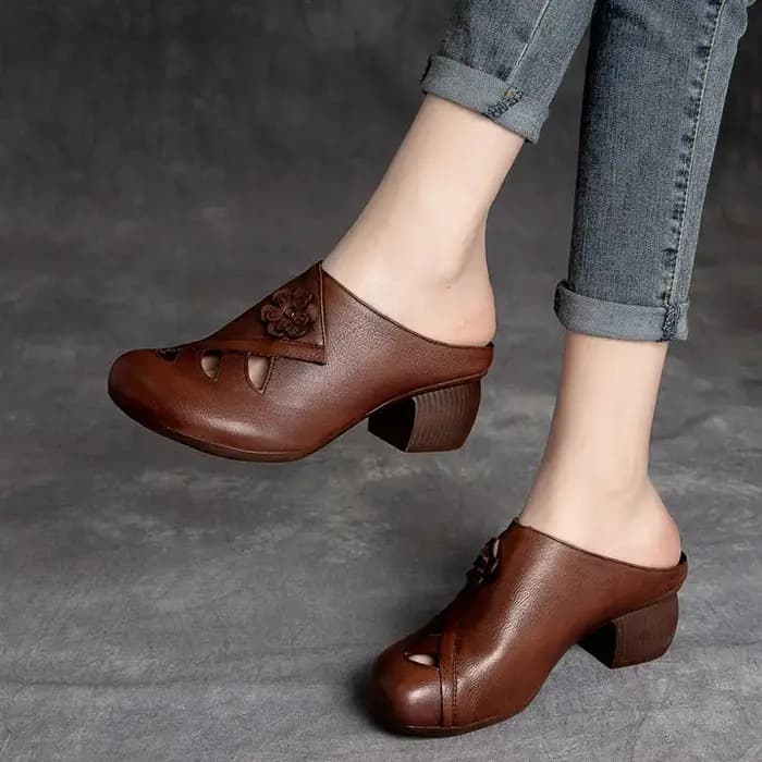 FHC – pantoufles de Style rétro faites à la main pour femmes