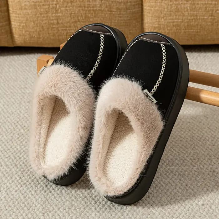 Mode femmes pantoufles hiver doux semelle épaisse intérieur et extérieur chaleur confort respirant antidérapant décontracté Couple maison chaussures