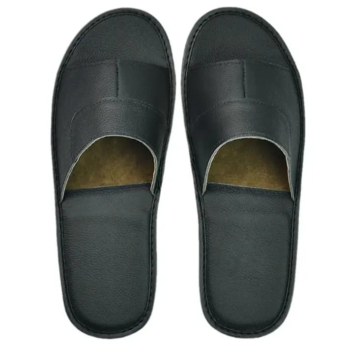 Pantoufles en cuir pour hommes, ameublement de maison, chaussures classiques de sol d'intérieur, dia
