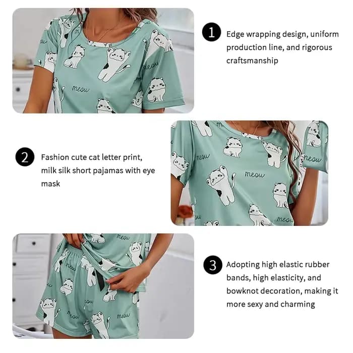 Ensemble de pyjamas à manches courtes pour femmes