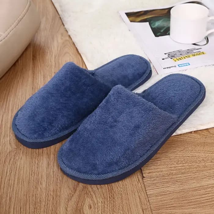 Pantoufles d'hiver chaudes en peluche pour hommes