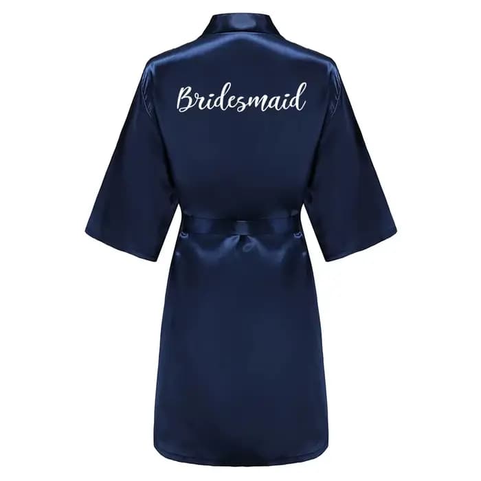 Robes en Satin de soie grande taille peignoir de mariage mariée demoiselle d'honneur mère