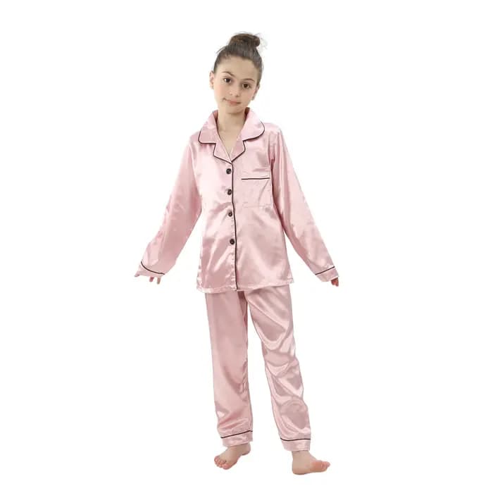 Ensembles de pyjamas en satin pour garçons et filles