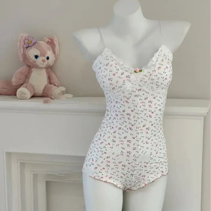 Onesie-Pyjamas floraux mignons pour femmes, ensemble de pyjamas PJ, CoAdvantages, Esthétique