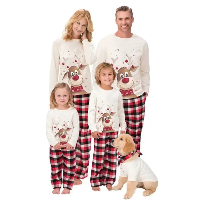 Pyjamas de Noël Assortis Famille 2026 – Ensemble Mère
