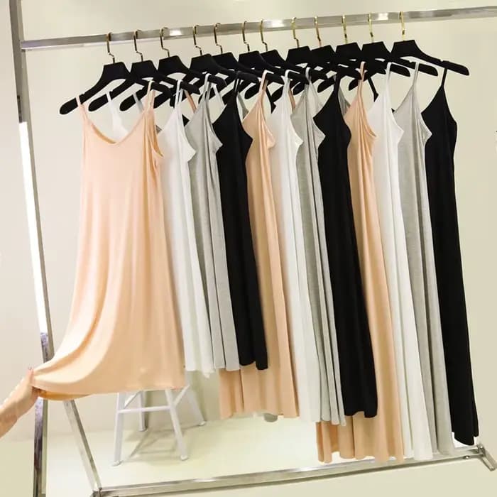 Printemps été 2024 femme débardeur robe décontracté Modal Sexy Camisole élastique femme maison robes
