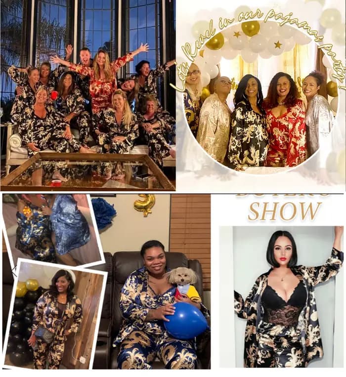 Ensemble pyjama de luxe en Satin de soie royale