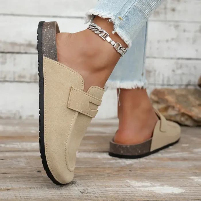 Nouvelles mules en liège et daim pour femmes