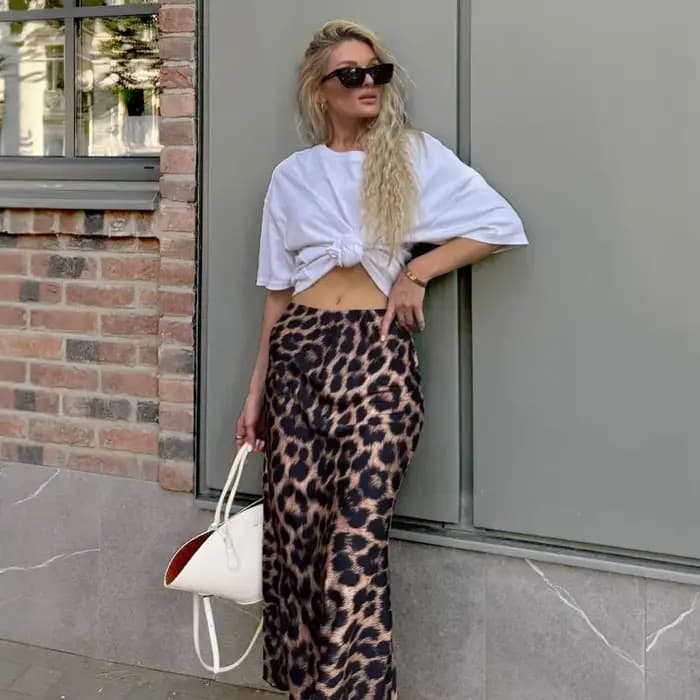 Nouvelle robe taille haute imprimé léopard
