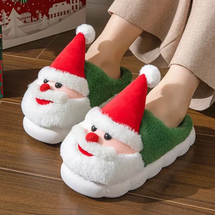Pantoufles de noël en coton pour femmes et hommes