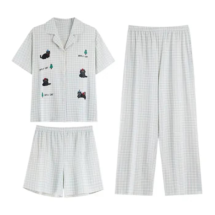 Ensemble pyjama d'été 3 pièces pour femmes