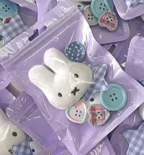 Pantoufles Miffy Kawaii avec des pois bleus et des étoiles, style Ins, accessoires de décoration de