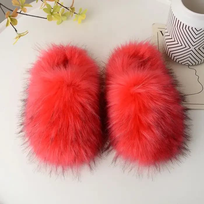 2025 nouveau Style pantoufles en fausse fourrure pour femmes automne/hiver maison