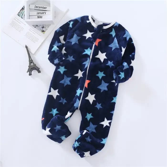 Pyjama chaud à motif de dessin animé pour bébé garçon et fille, combinaison grenouillère pour enfant